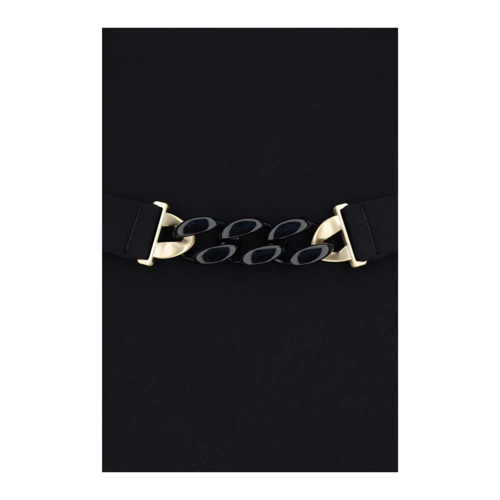 Zimmermann Off-Shoulder Badpak met Metalen Gesp Black Dames