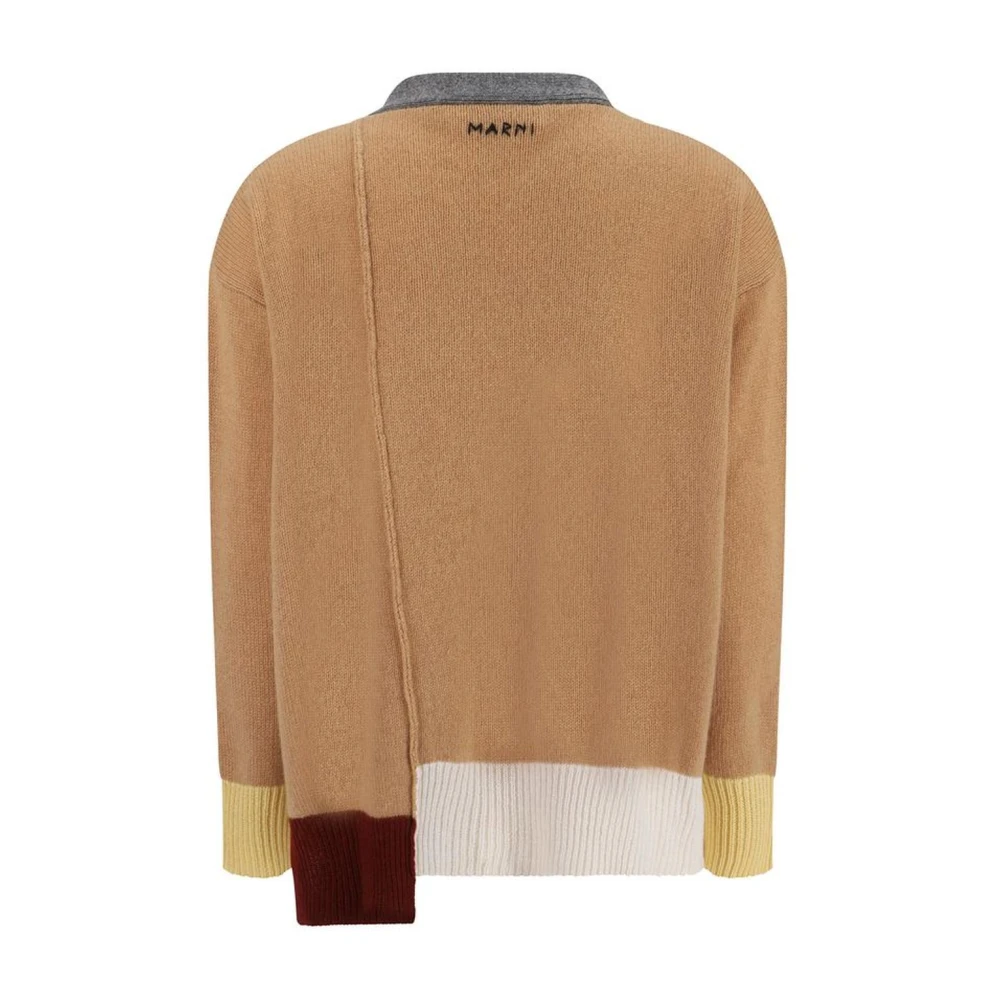 Marni Kasjmier V-hals vest met knoopsluiting Brown Dames