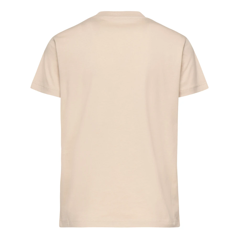 Moncler Beige Katoenen T-shirts en Polos Beige Dames