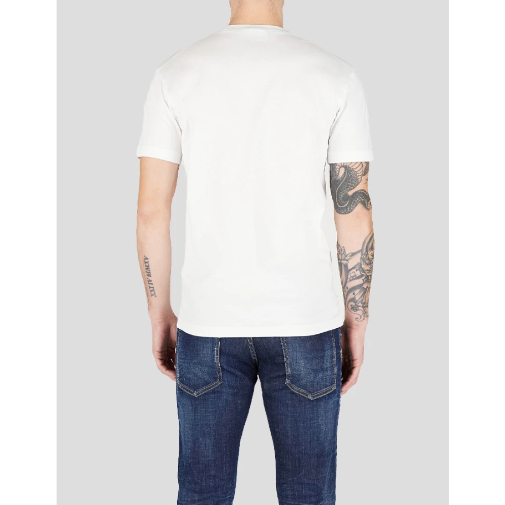 Dsquared2 Wit Katoenen T-shirt met Rode Klaver White Heren