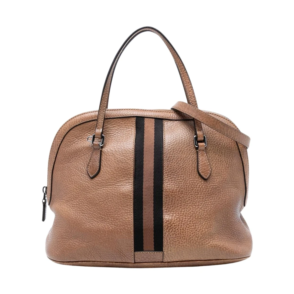 Gucci Vintage Women's Brown Pre-Owned Leather Satchel Handbag