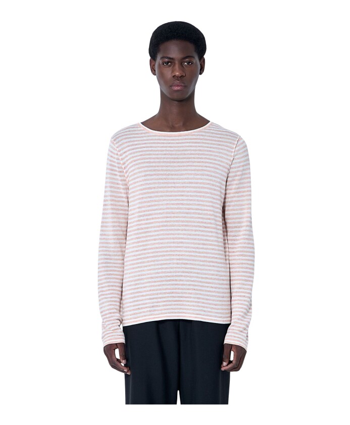 pull-en-tricot-raye-en-lin
