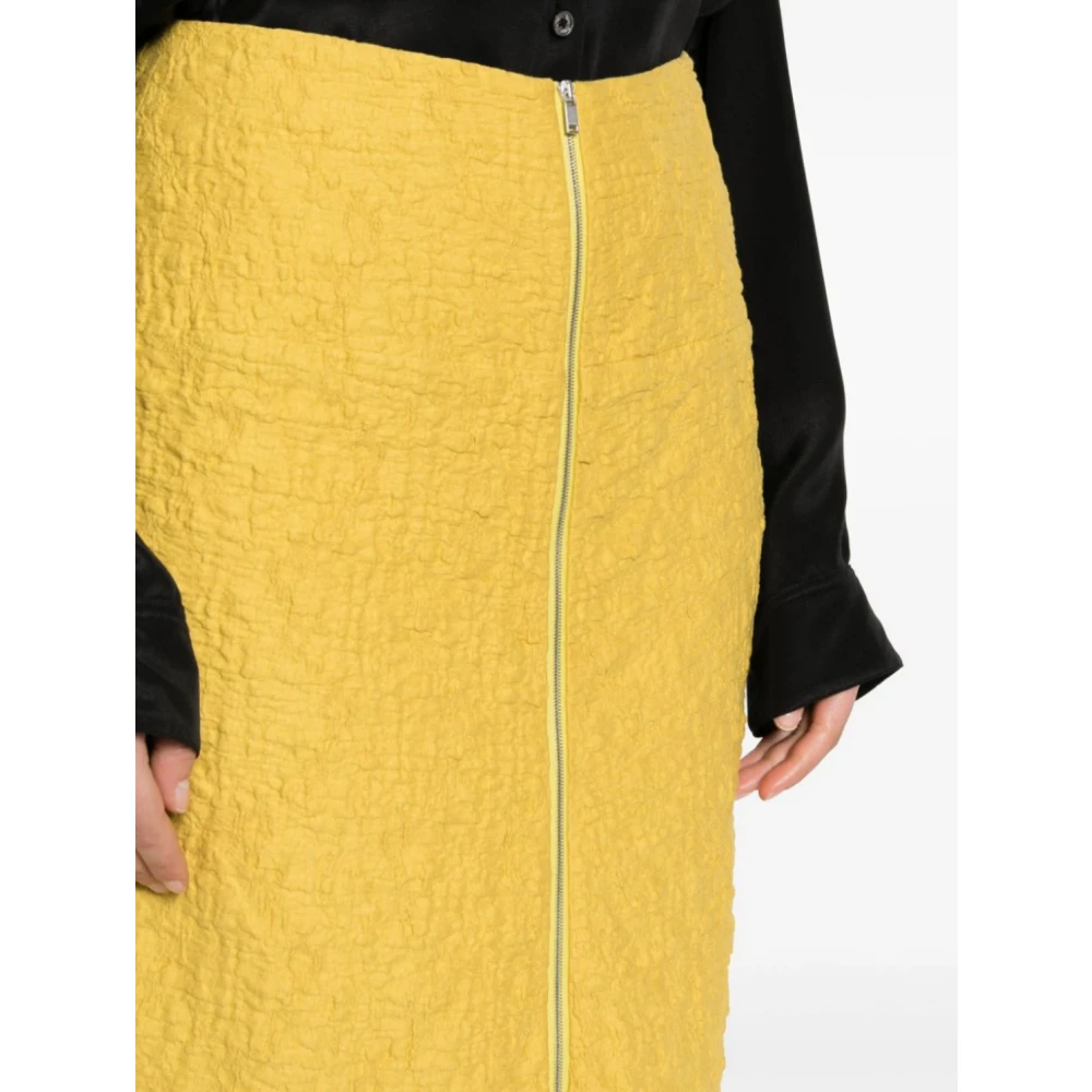 Jil Sander Gele Rok Stijlvol en Trendy Yellow Dames