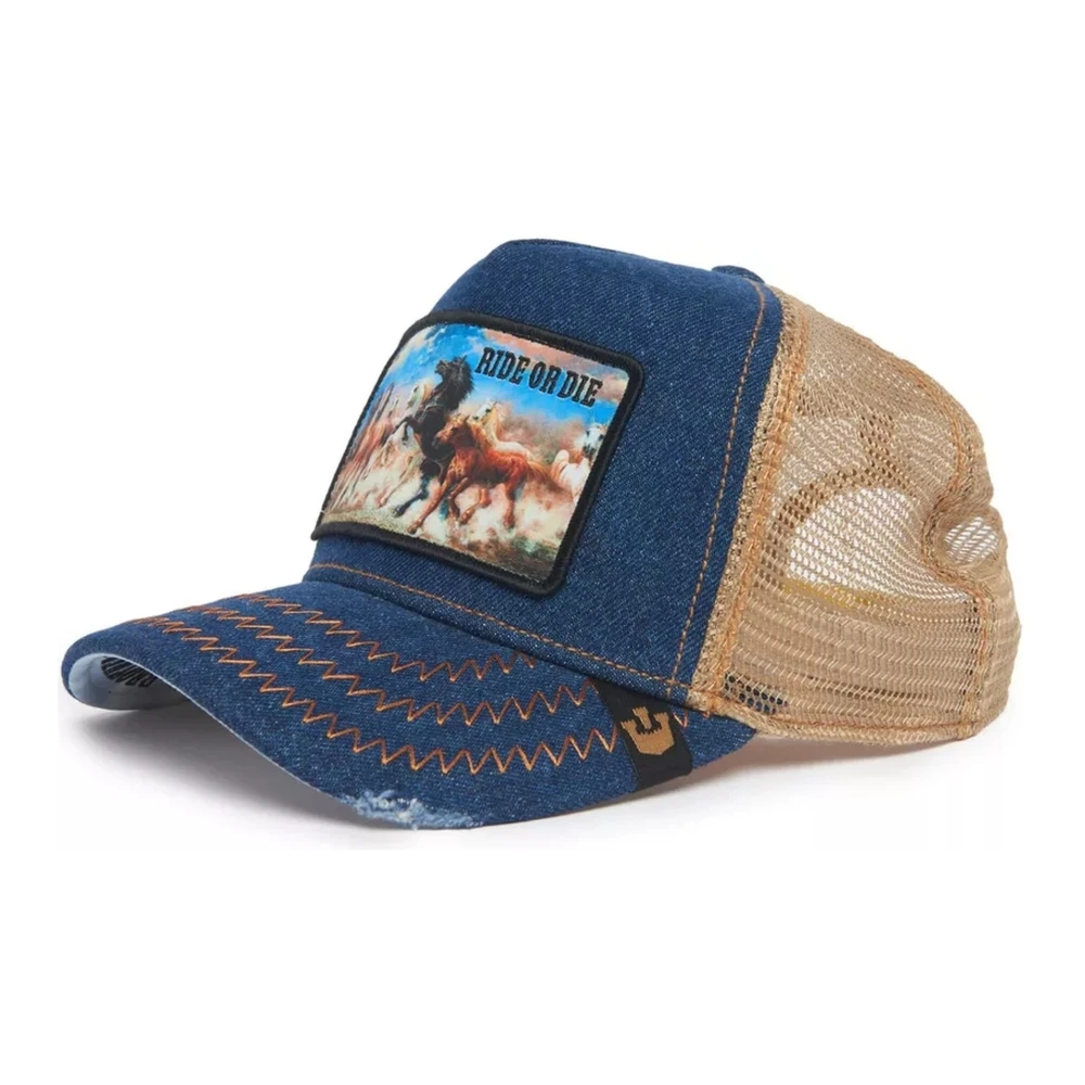 Goorin Bros Vintage Trucker Cap Model 21d302d13 Blue Heren