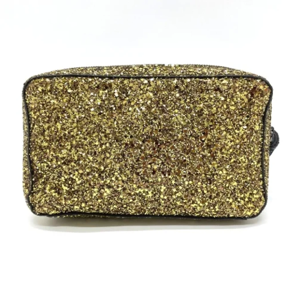 Anya Hindmarch Pre-owned Fabric pouches Yellow Dames