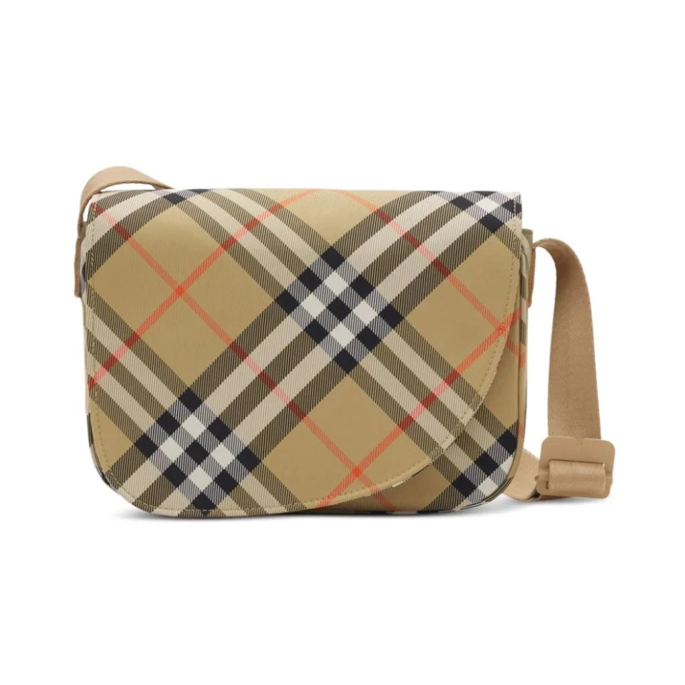 Burberry Beige Bags, Female, One Size, Check Messenger Bag