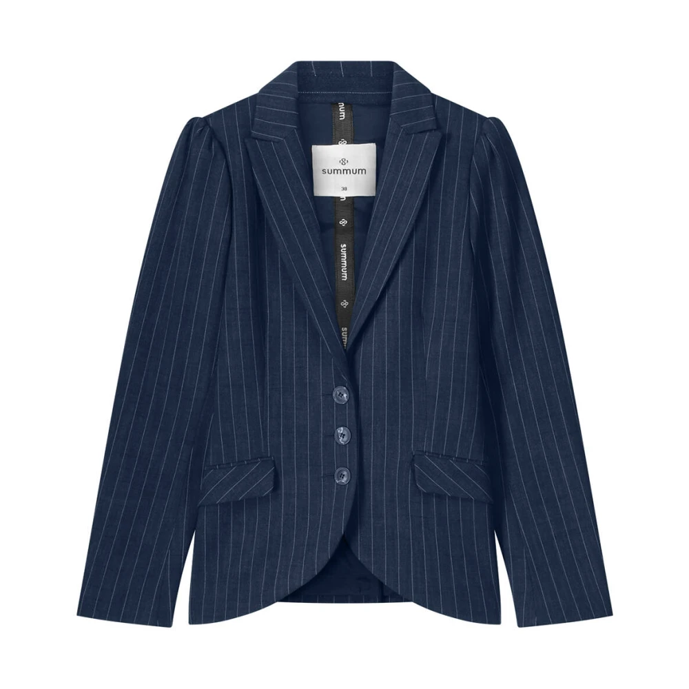 Summum Woman Vintage Gestreepte Blazer Upgrade Blue Dames