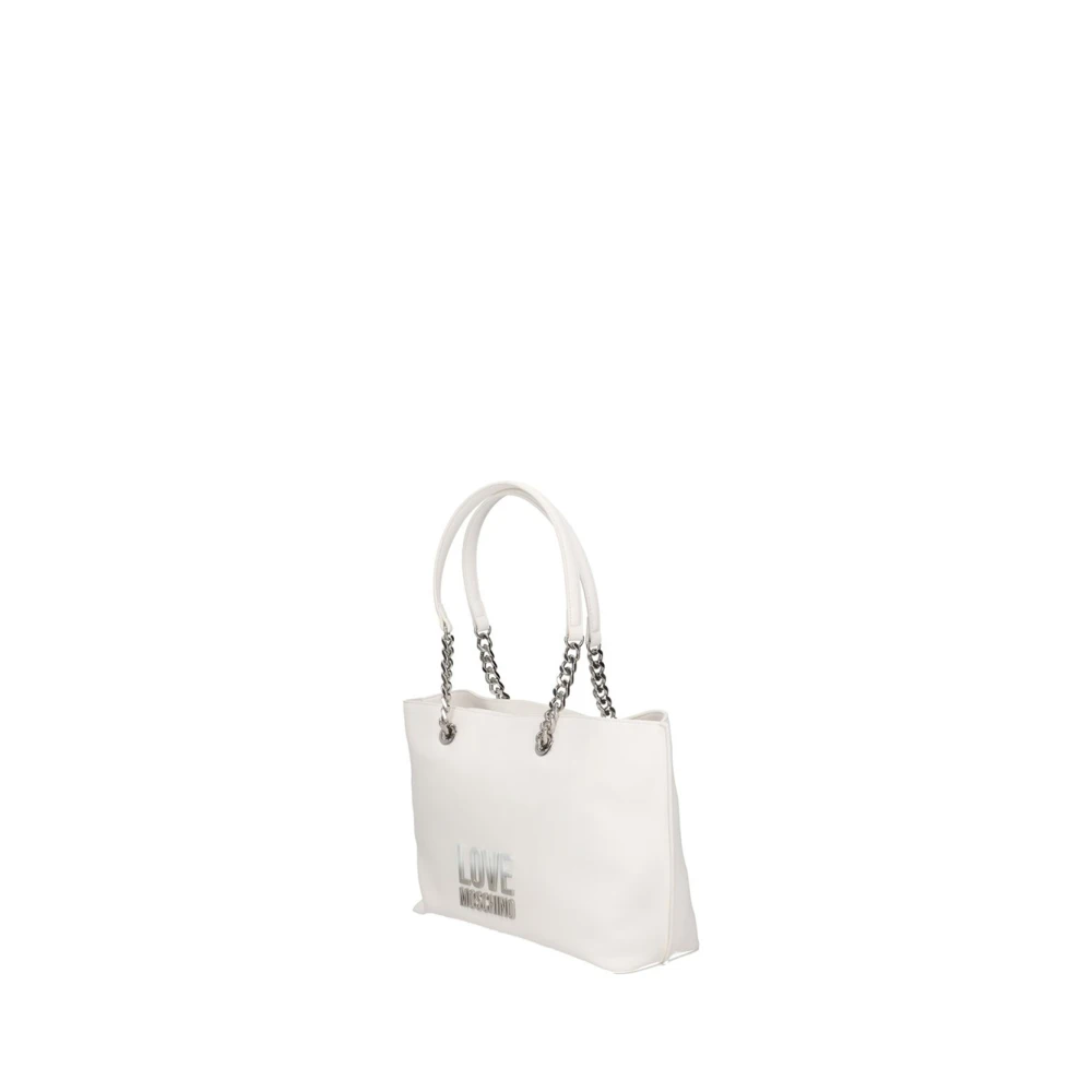 Moschino Witte Shopper Tas Elegant Veelzijdig White Dames