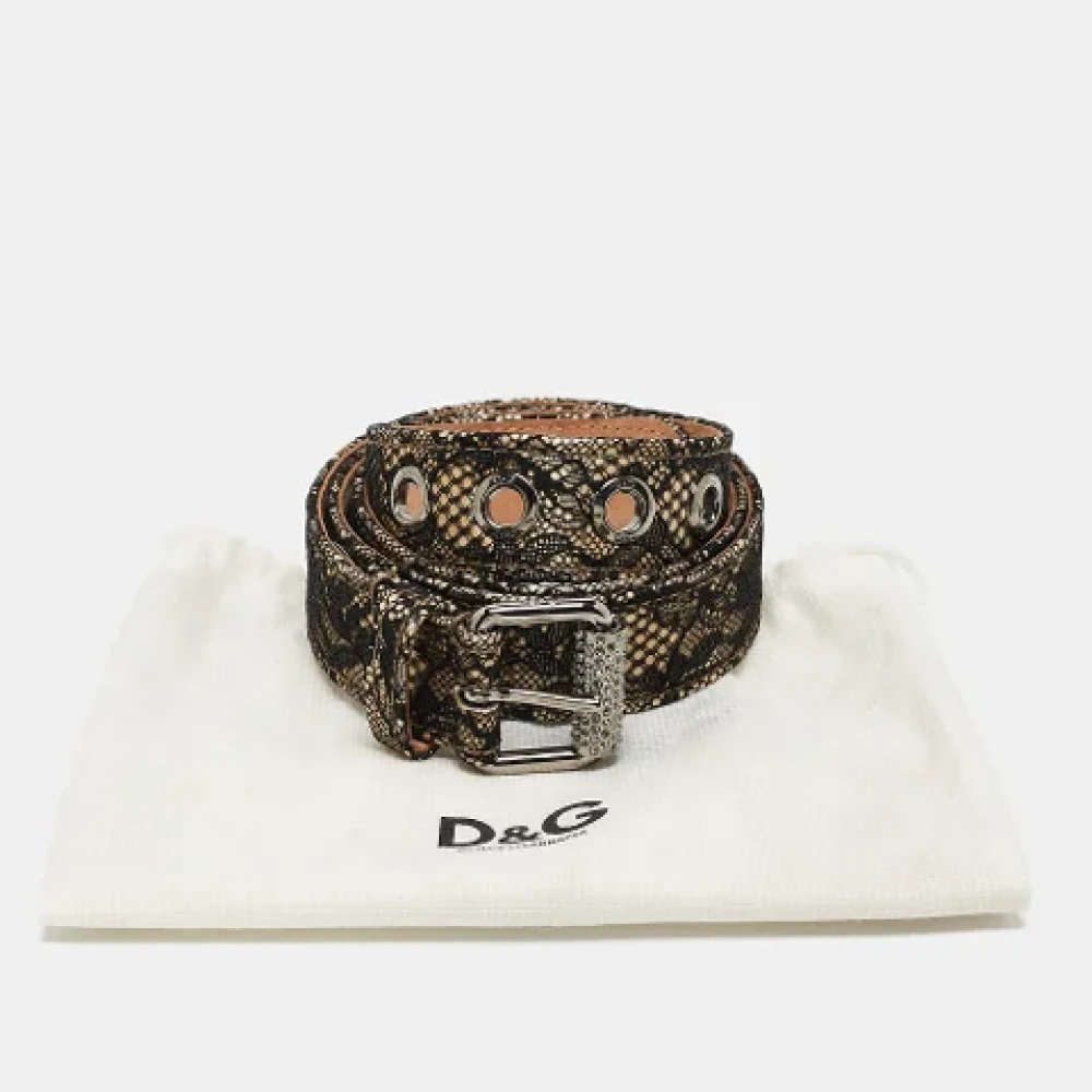 Dolce & Gabbana Pre-owned Satin belts Black Dames