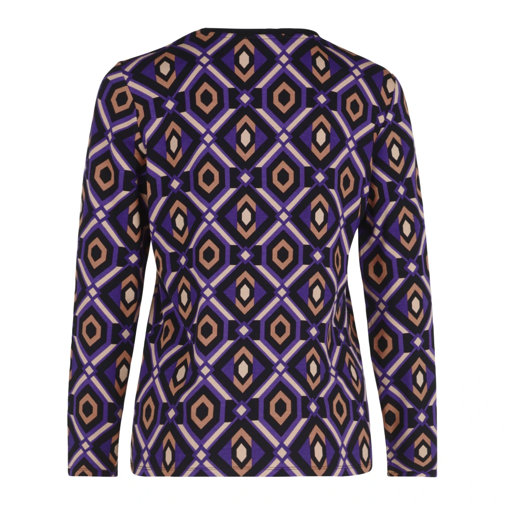 Betty Barclay Bloemen Gestreept Shirt met Glitterstenen Multicolor Dames