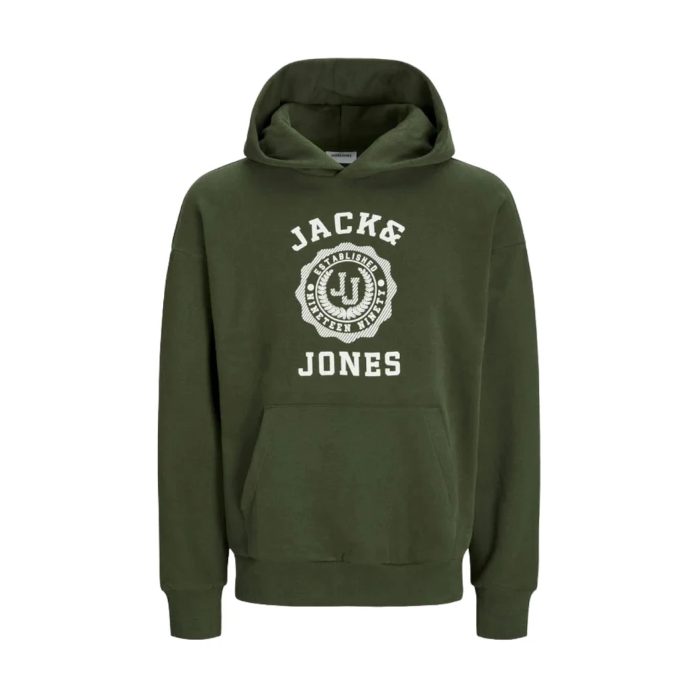 jack & jones Groene Jjvicto Hoodie Moderne Stijl Green Heren
