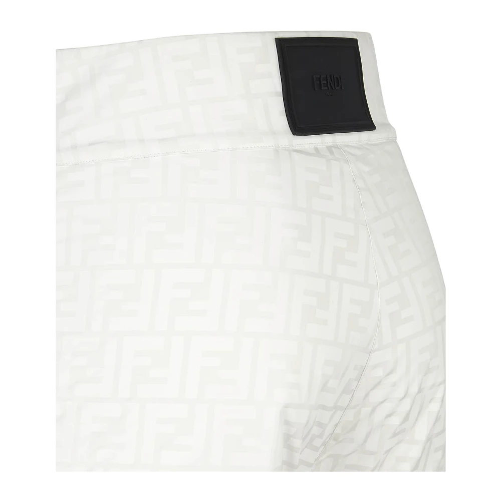 Fendi Logo FF Ski Broek White Dames