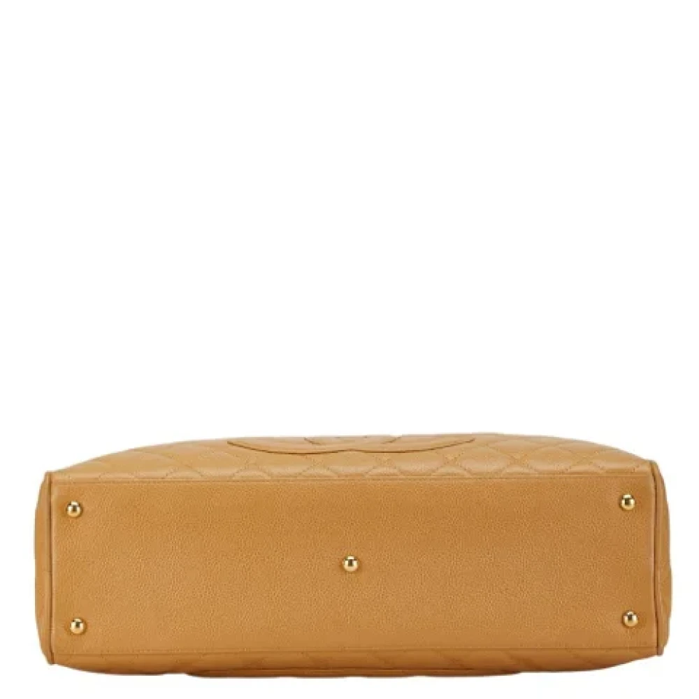 Chanel Vintage Pre-owned Leather chanel-bags Beige Dames