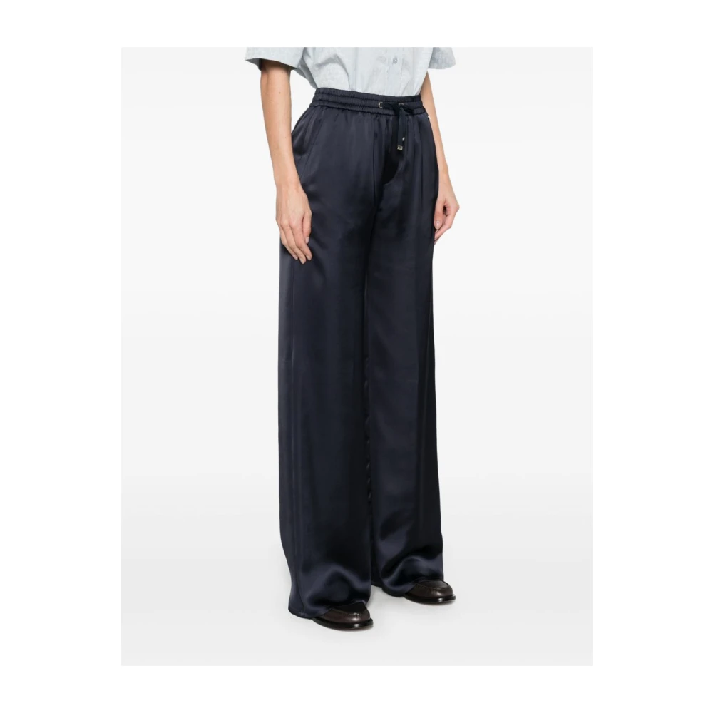 Herno Elegante Palazzo Broek Blue Dames