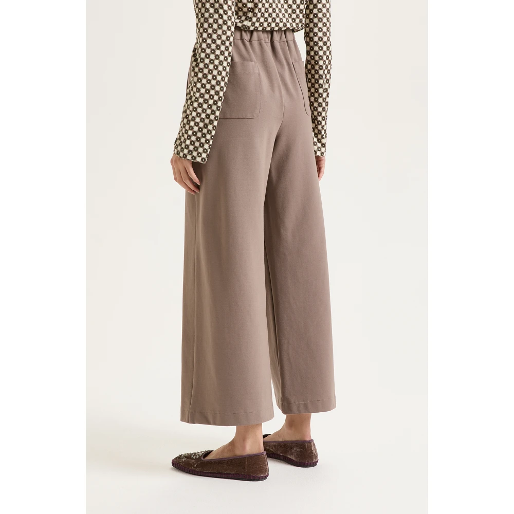 Maliparmi Comfy Jersey Broek Brown Dames