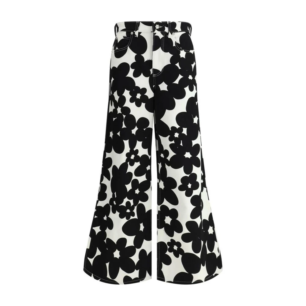 Marni Retro Flared Bloemenbroek Multicolor Dames