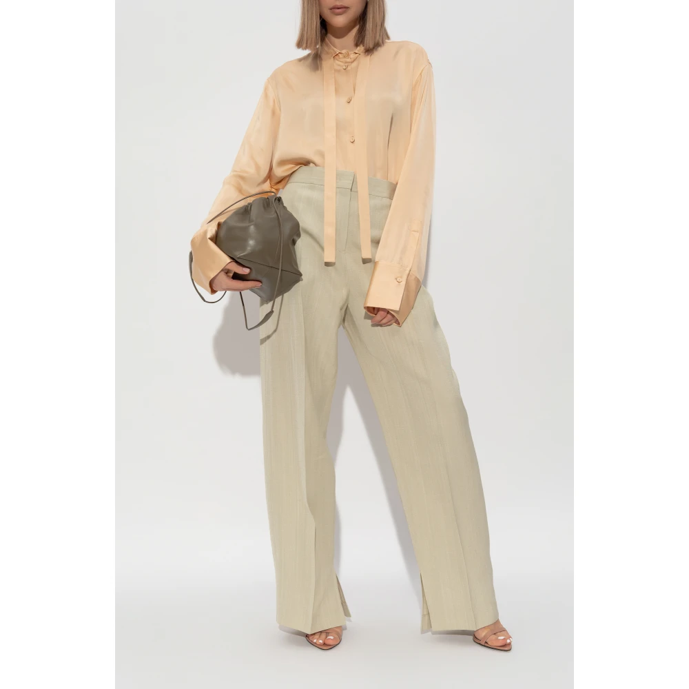 Jil Sander Satijnen overhemd Orange Dames