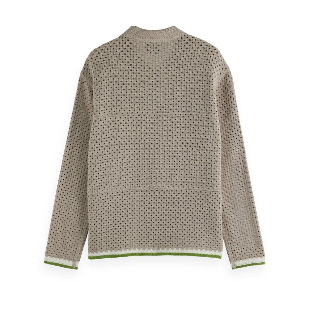 Scotch & Soda Gehaakte Vest met Lange Mouwen Gray Heren