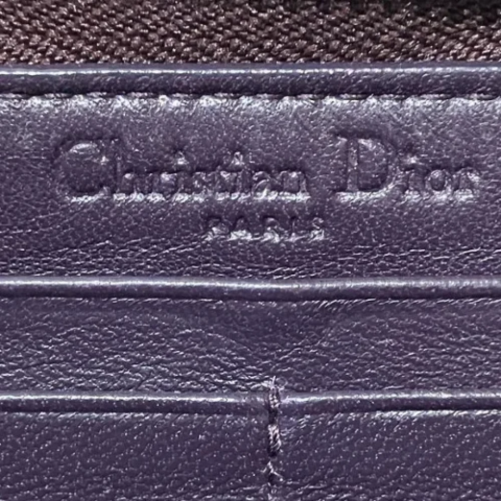 Dior Vintage Pre-owned Leather wallets Red Dames