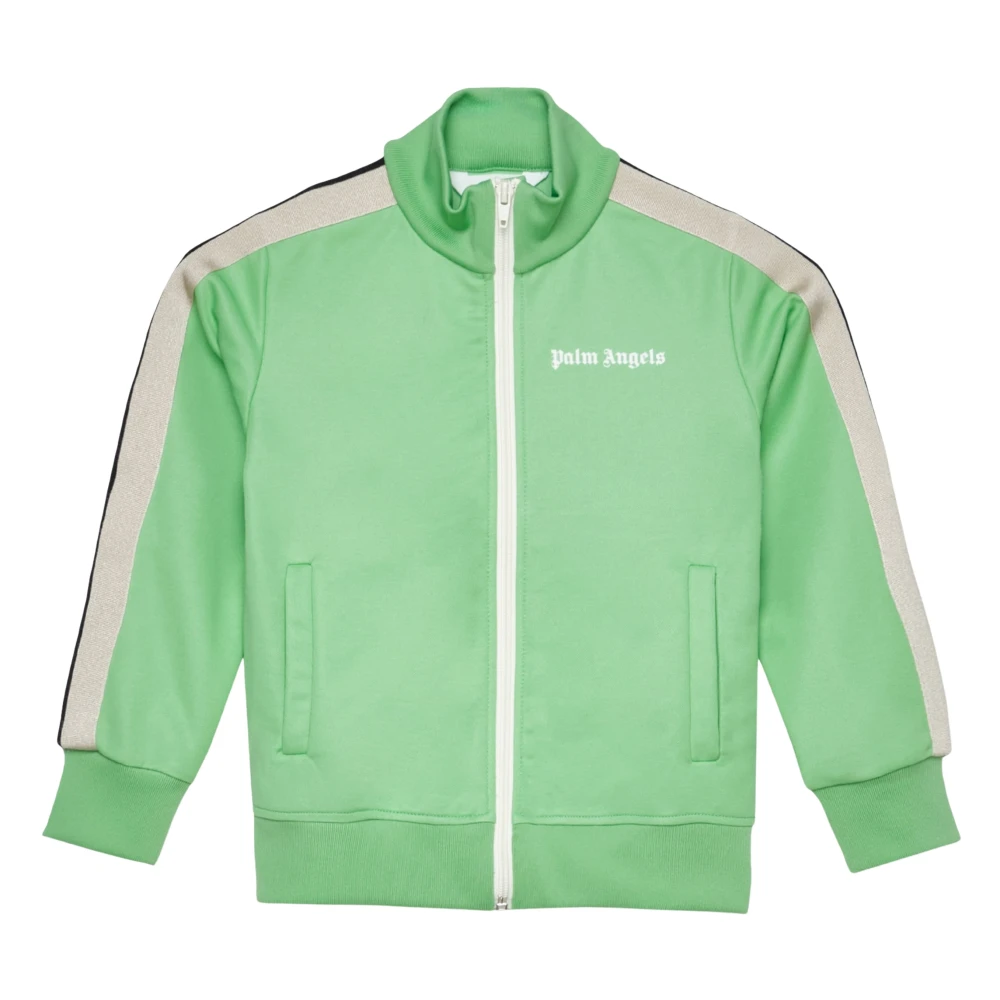 Palm Angels Boys Green Kids Sweatshirts, 10 Y, Track Jacket