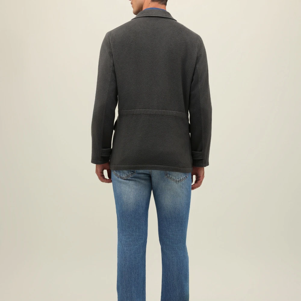 Boglioli Garment Dyed Cashmere Field Jacket Gray Heren