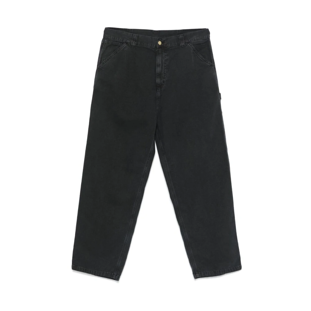 Carhartt WIP Zwarte Denim Wide Leg Jeans Black Heren