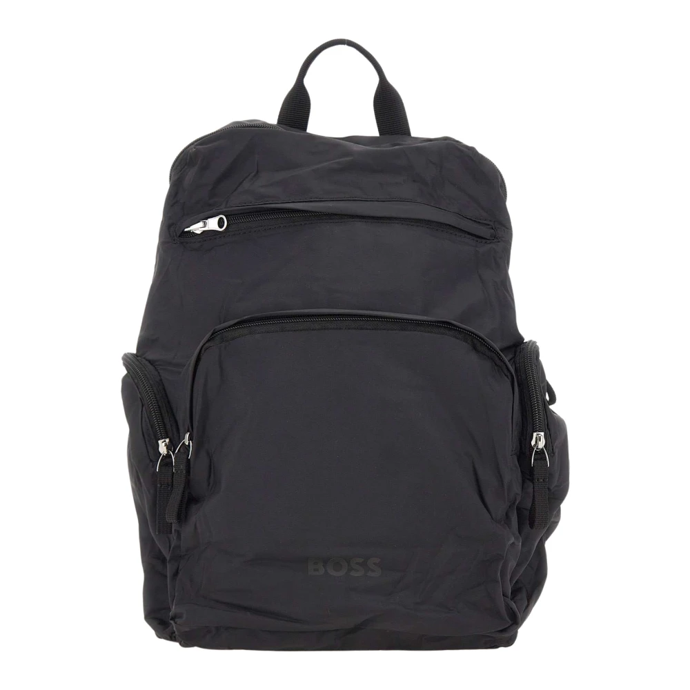 Hugo Men's Black Backpacks, One Size, Foldable Packable Backpack