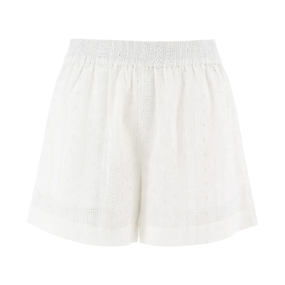 Mc2 Saint Barth White Casual Shorts, Female, L, Meave Pull Up Shorts
