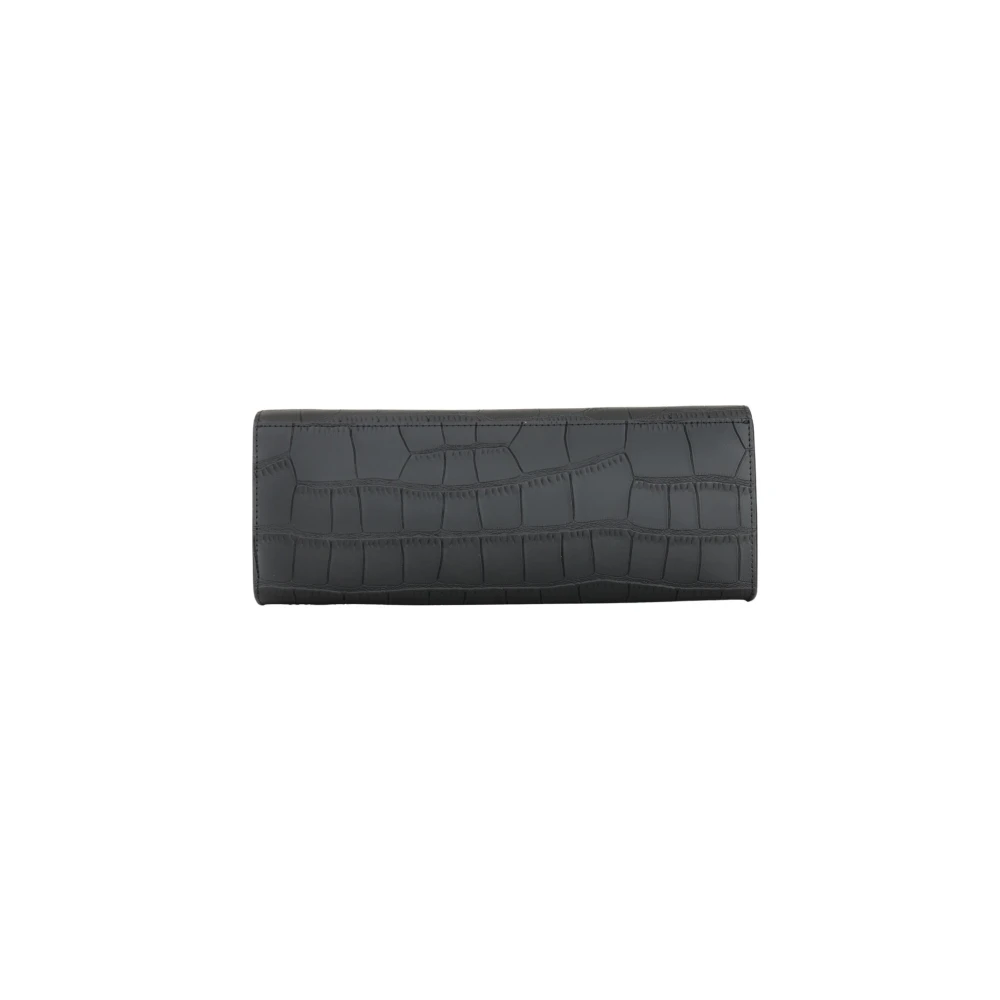 Richmond Zwarte krokodillenprint clutch tas Black Dames