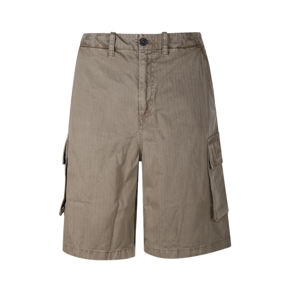 Our Legacy Olijf Herringbone Mount Shorts Green Heren