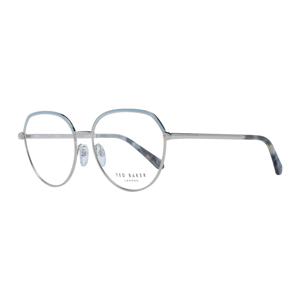 Ted Baker Blauwe Ronde Metalen Optische Monturen Blue Dames