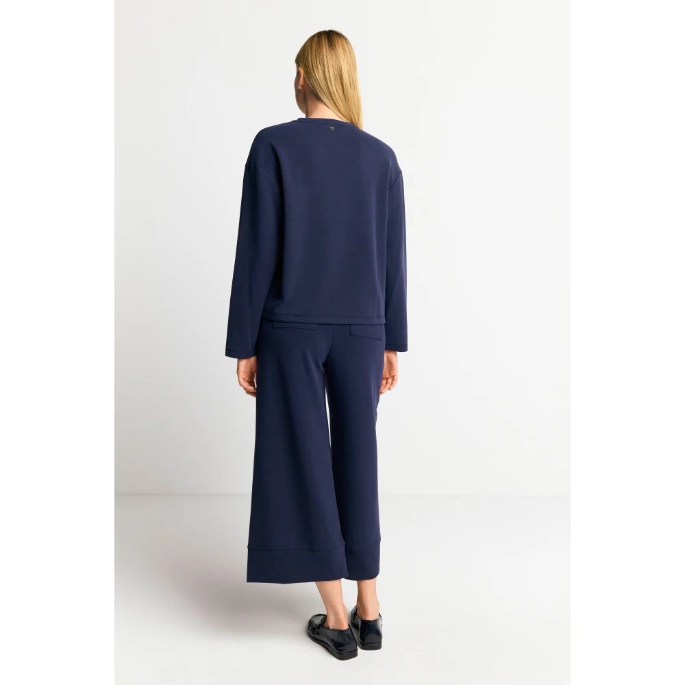Rich & Royal Zachte Crew Neck T-Shirt Blue Dames