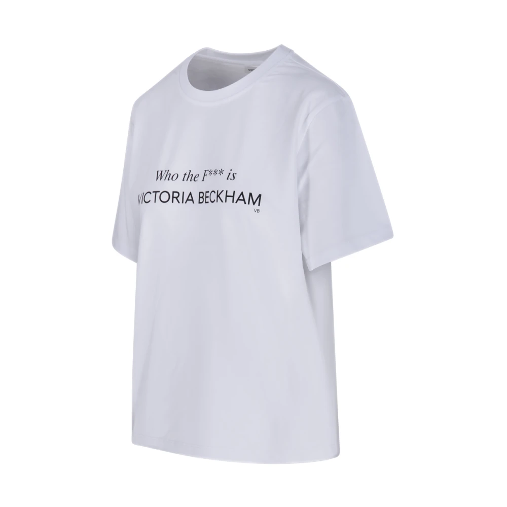 Victoria Beckham Wie is de Slogan T-Shirt White Dames