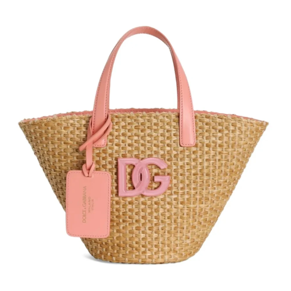 Dolce & Gabbana Beige Coffa Bag With Dg Logo - Female - Bags - One Size - Kids