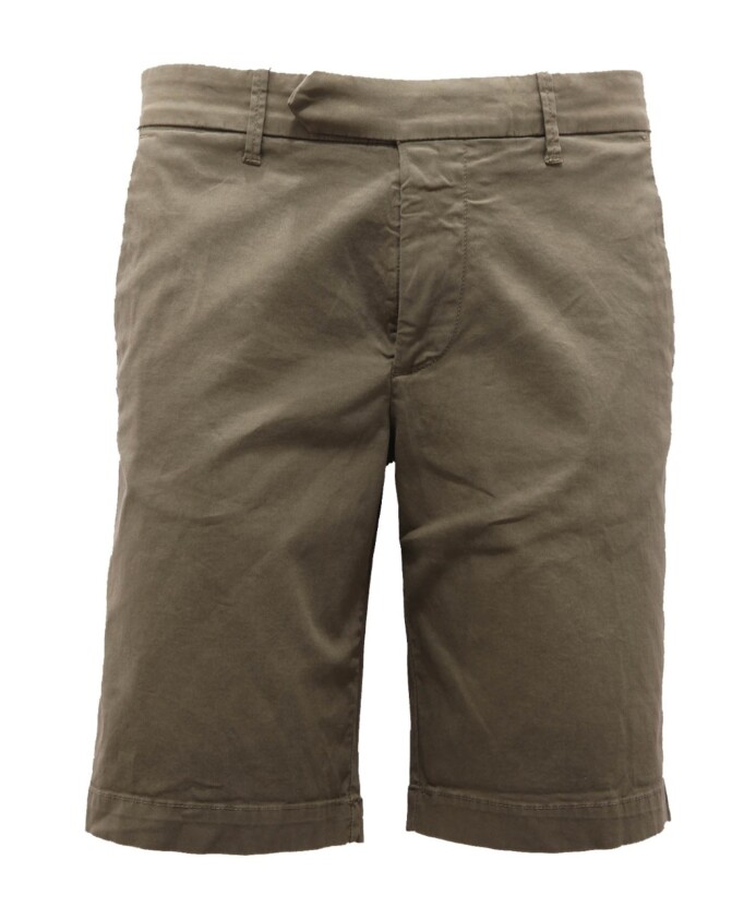 army-green-cotton-bermuda-shorts