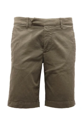 Army Green Cotton Bermuda Shorts