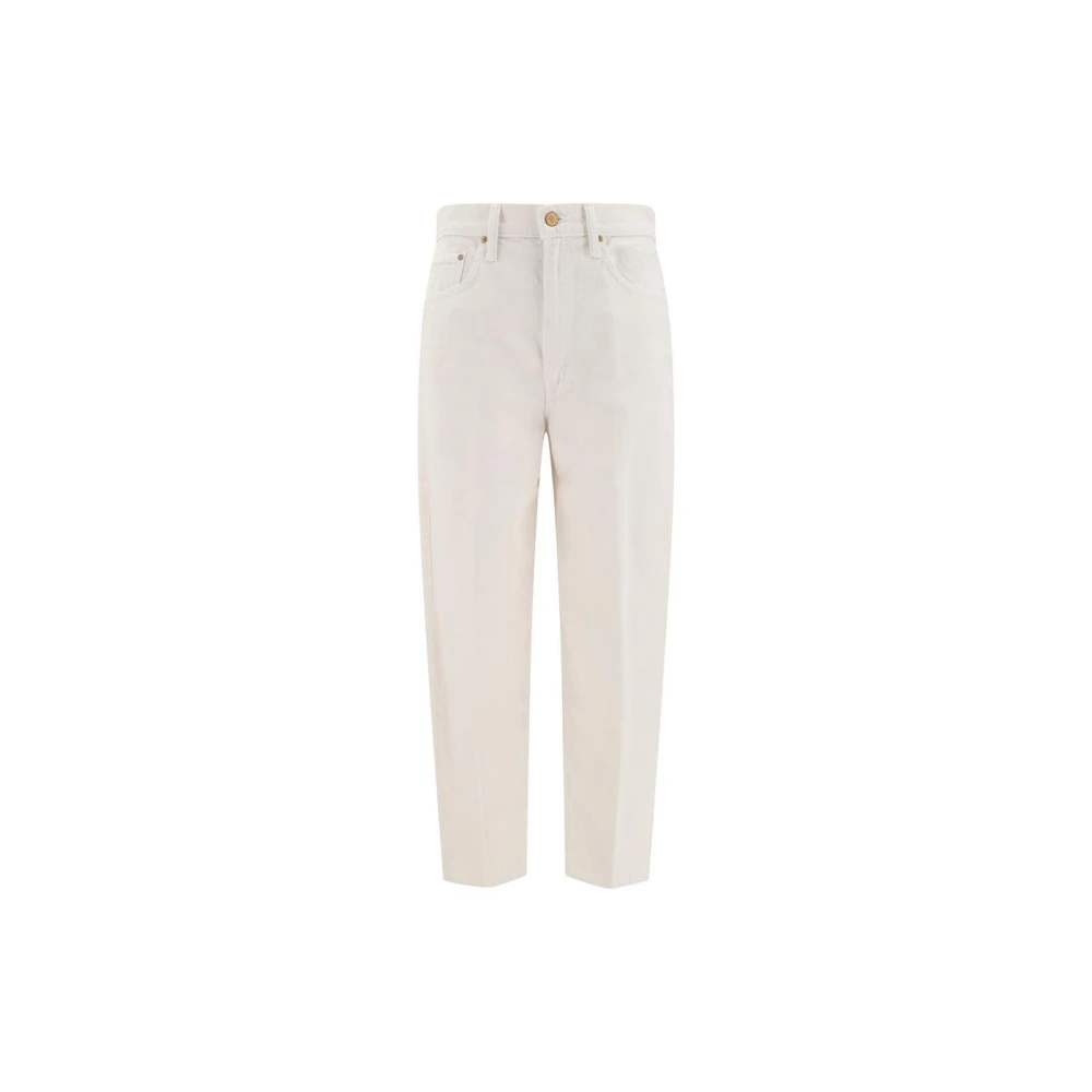 Mother High Waisted Skinny Jeans Beige, Dam