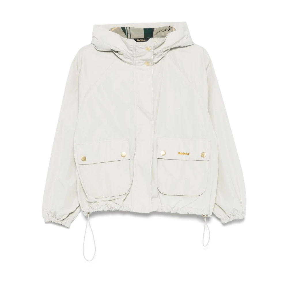 Barbour Grijze Jack met Trekkoord Capuchon Gray Dames