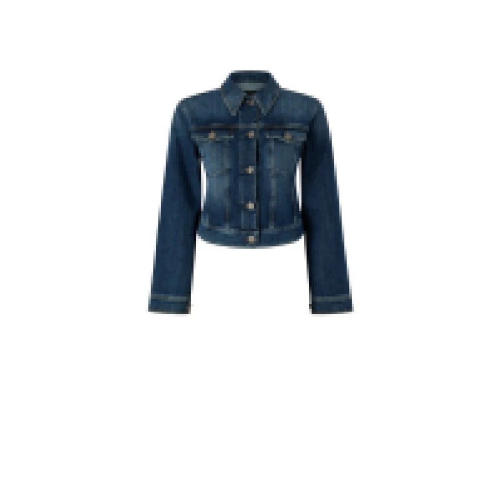 Pinko Women's Blue Denim Jackets, L, Coats
