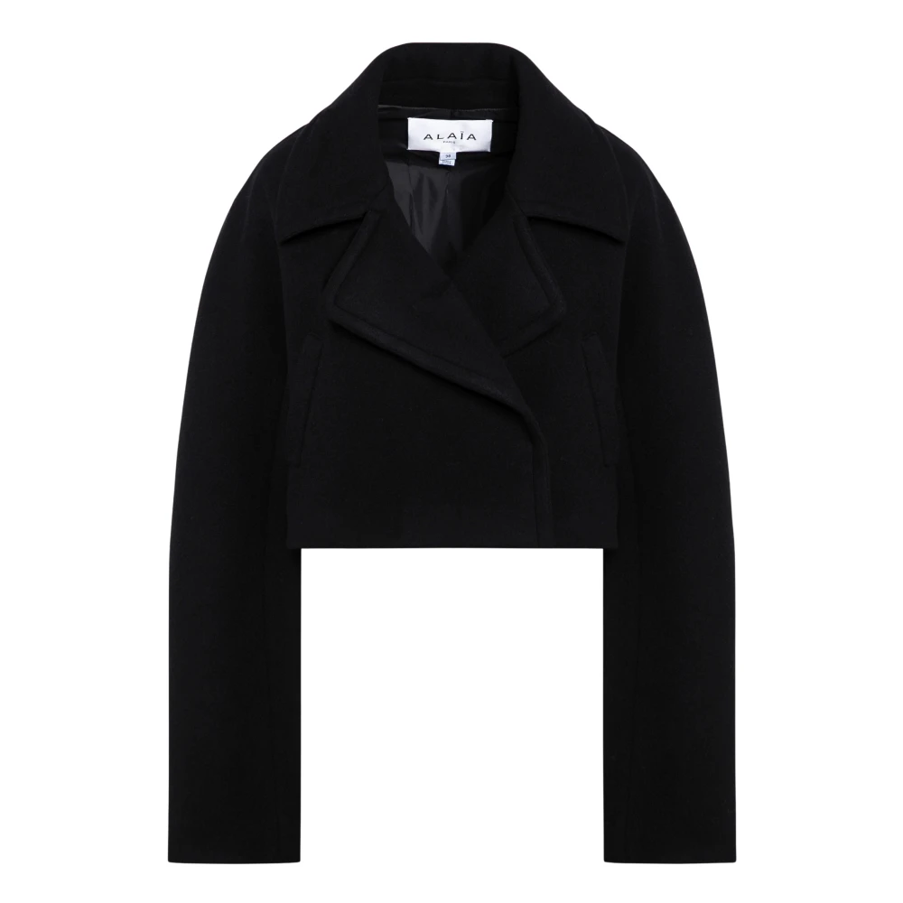 Alaïa Stijlvolle Wollen Jas Black Dames