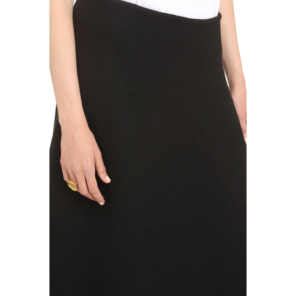 Jil Sander Asymmetrische wollen rok Black Dames