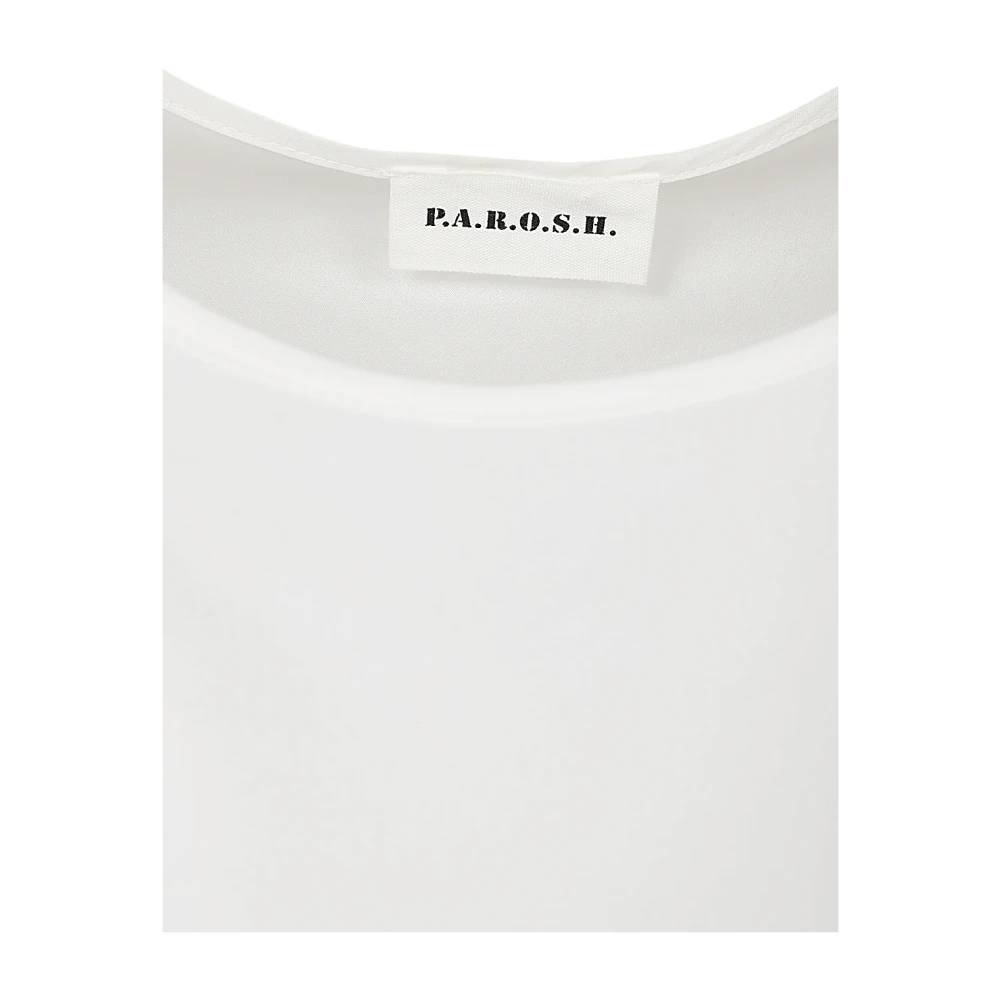P.a.r.o.s.h. Mouwloze Crew Neck Top Room Beige Dames