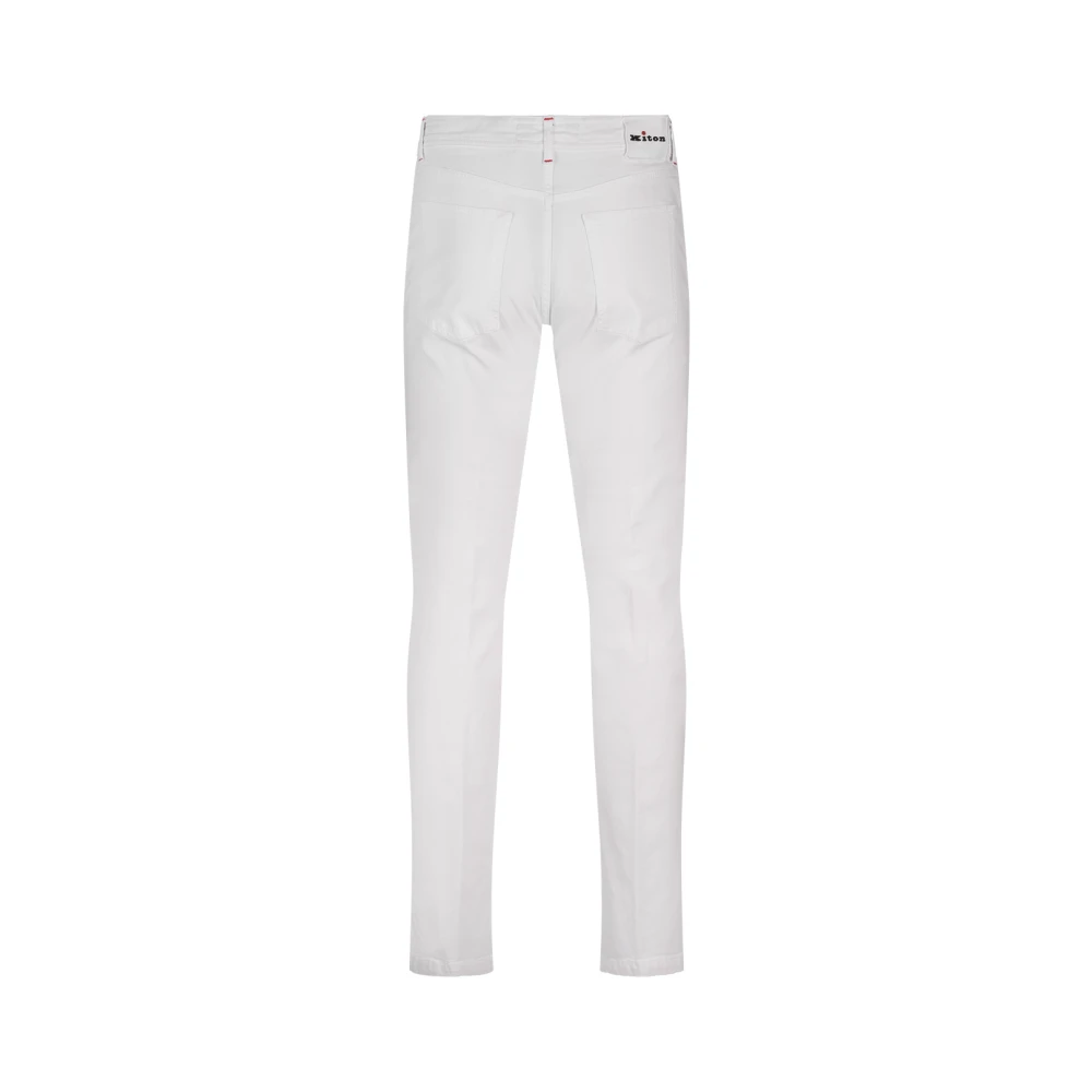 Kiton Witte Slim-Fit Broek White Heren