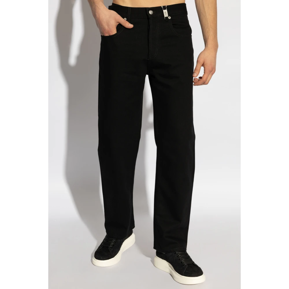 alexander mcqueen Jeans met logo Black Heren