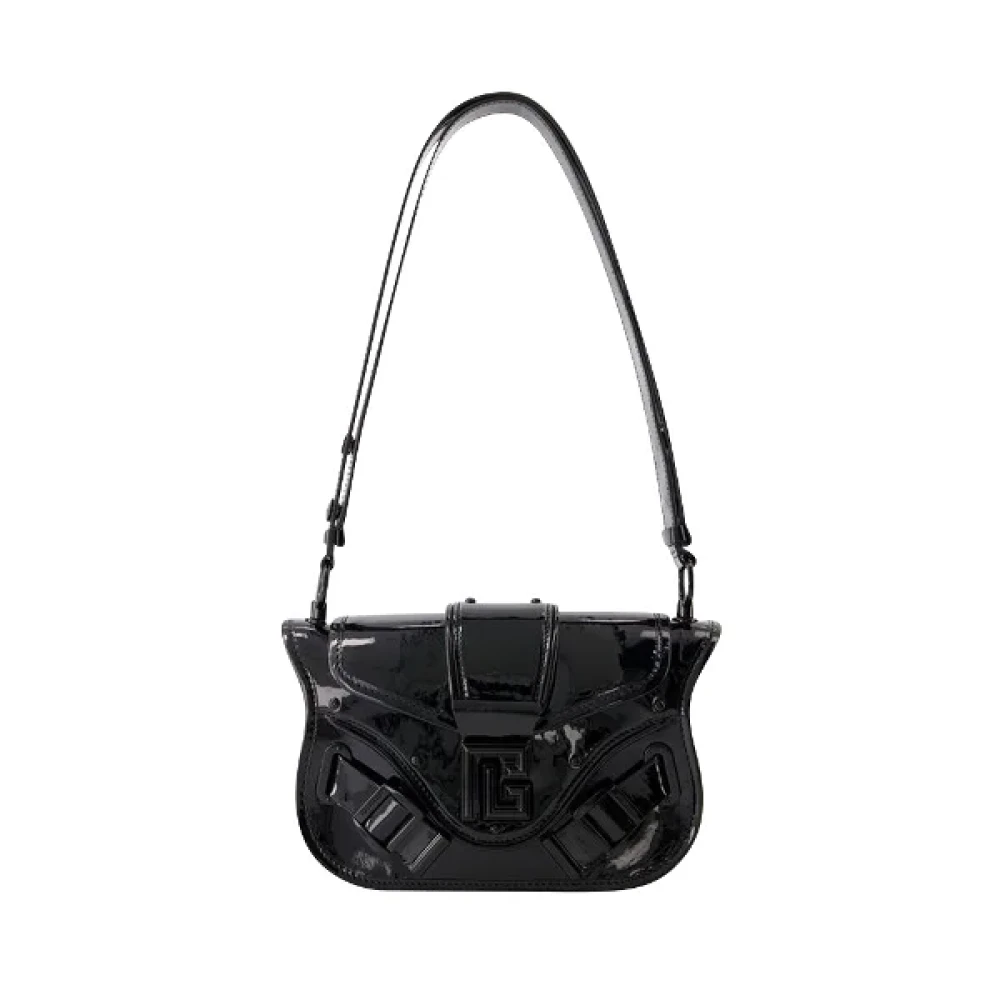 Balmain Leather shoulder-bags Black Dames