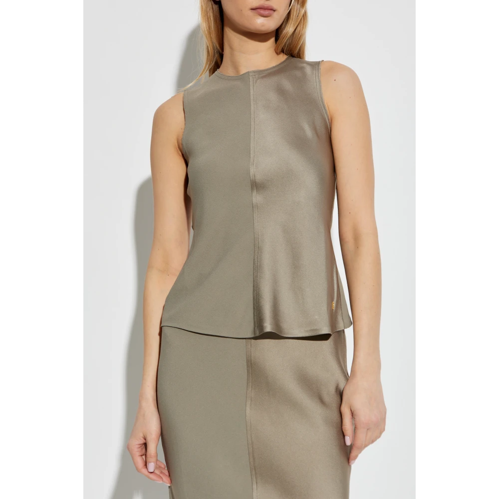 Ami Paris Top met Steekwerk Green Dames