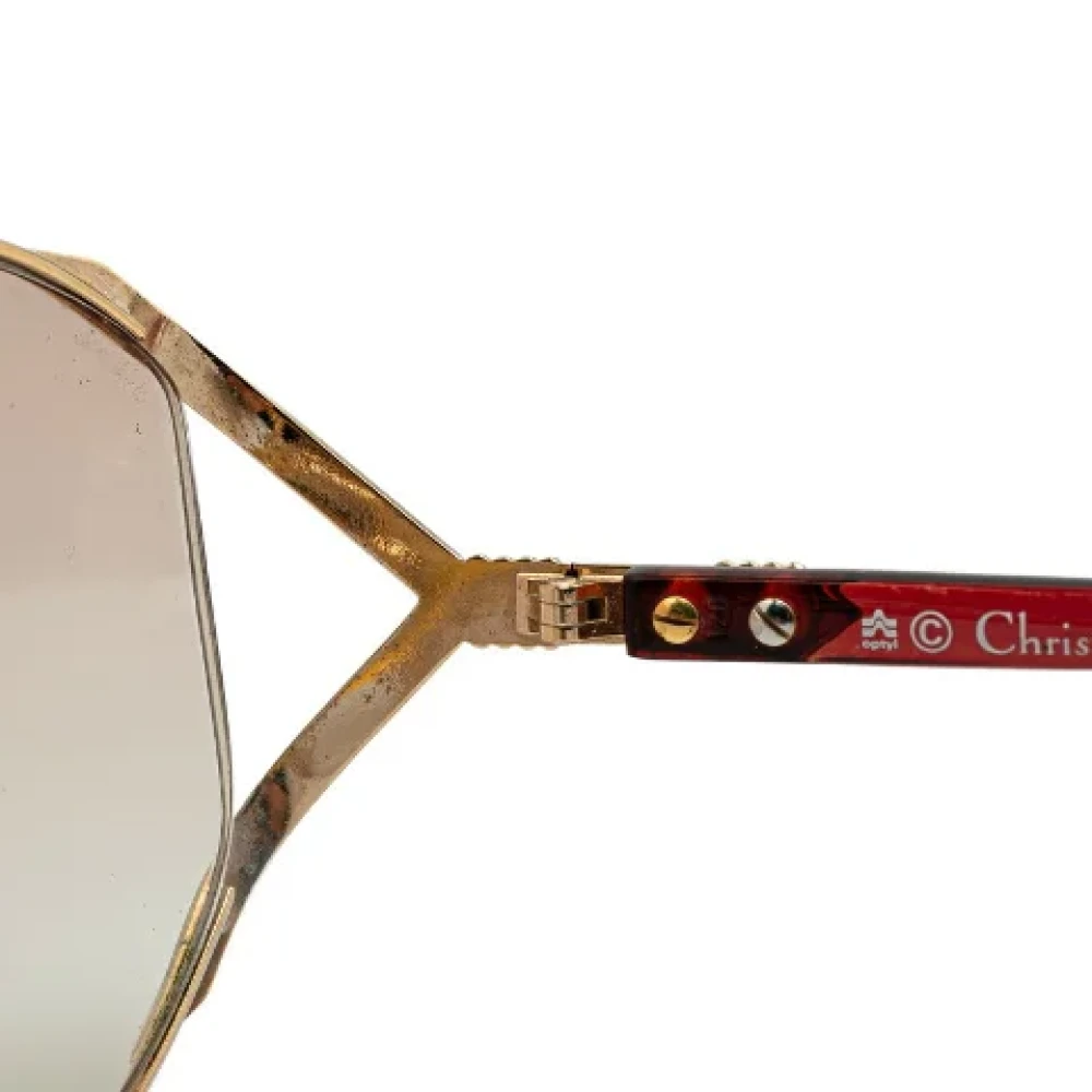 Dior Vintage Pre-owned Plastic sunglasses Yellow Dames