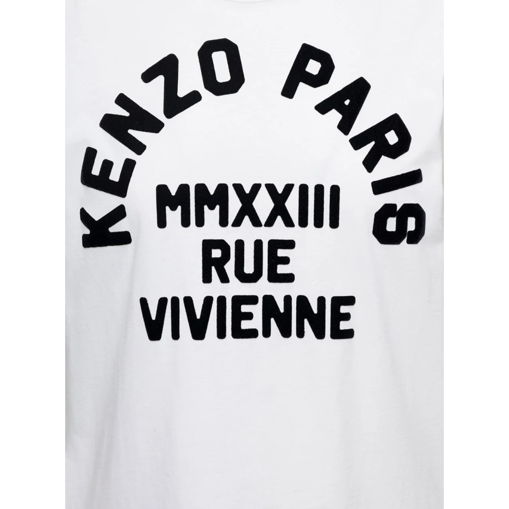 Kenzo Witte T-shirt met Logo Print White Dames