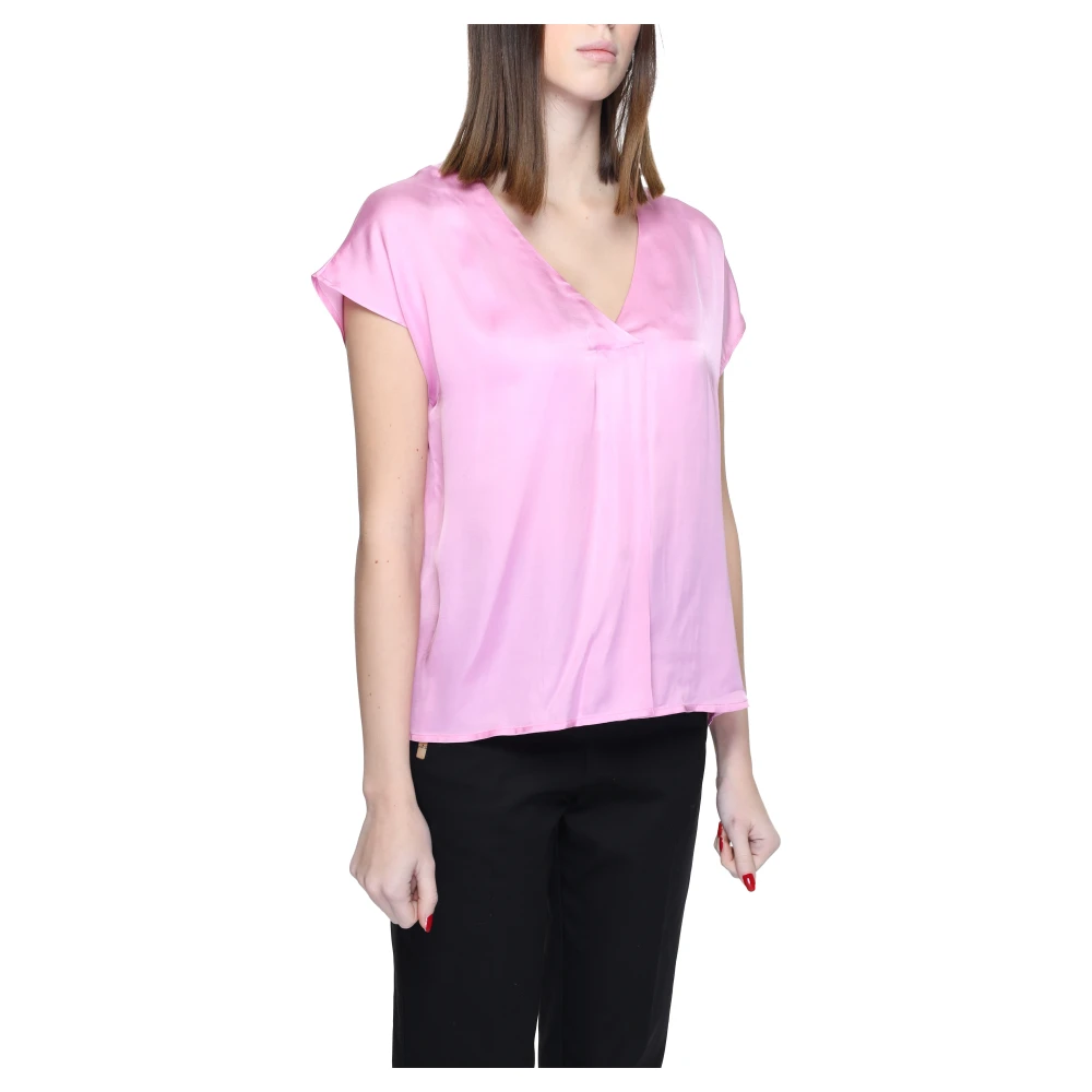 RINASCIMENTO Roze V-hals Blouse Lente Zomer Pink Dames