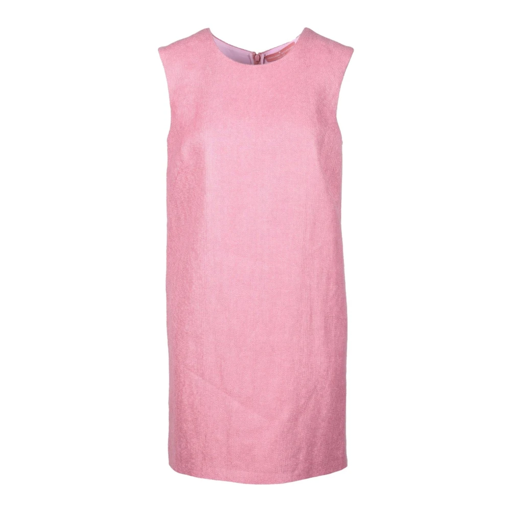 Ermanno Scervino Linnen Blend Jurk voor Vrouwen Pink Dames